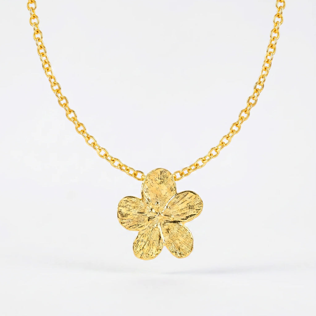 AYMI Necklace Anti-Tarnish Golden Flower Set