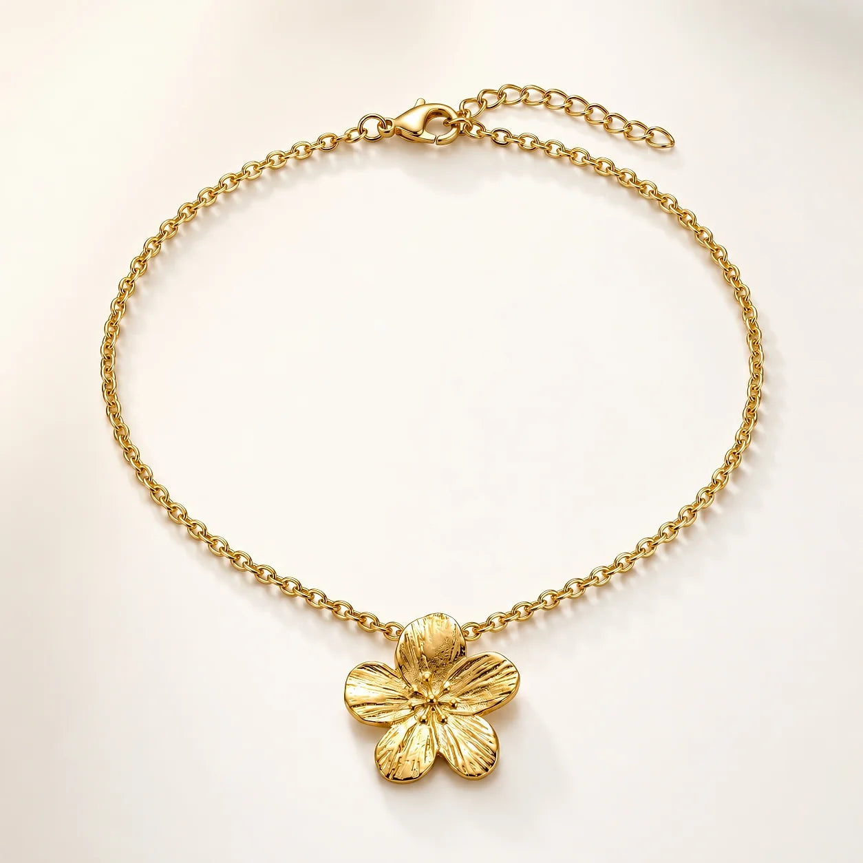 AYMI Necklace Anti-Tarnish Golden Flower Set