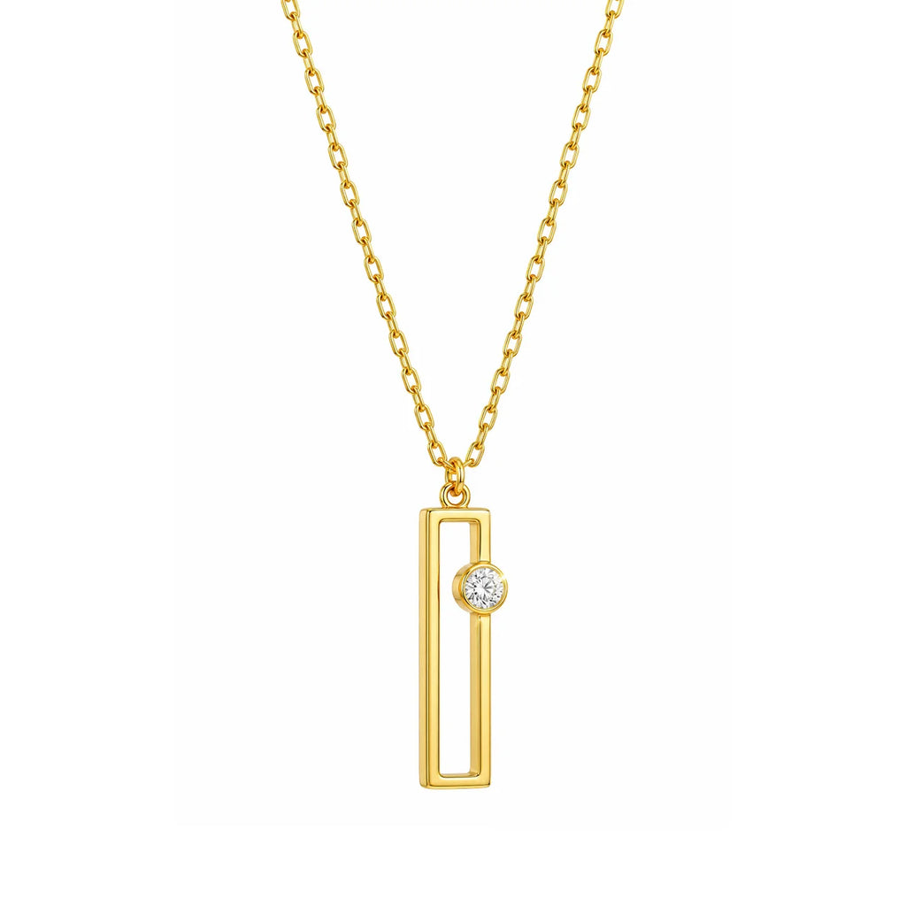 AYMI Necklace Anti-Tarnish Gold
Plated Rectangular Frame