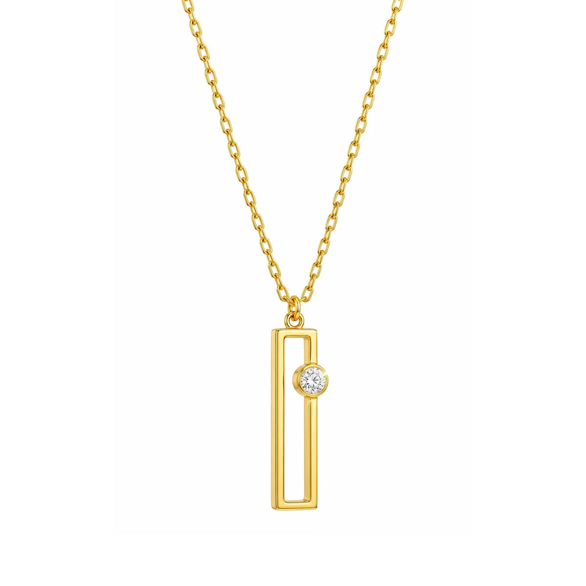 AYMI Necklace Anti-Tarnish Gold
Plated Rectangular Frame