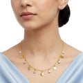 AYMI Anti-Tarnish Gold Plated Charms Necklace Minimalist Design