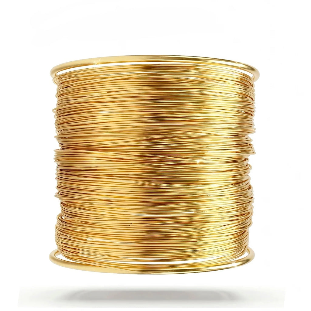 AYMI Bracelet Anti-Tarnish Gold Plated Wired Bangle (Adjustable Size)