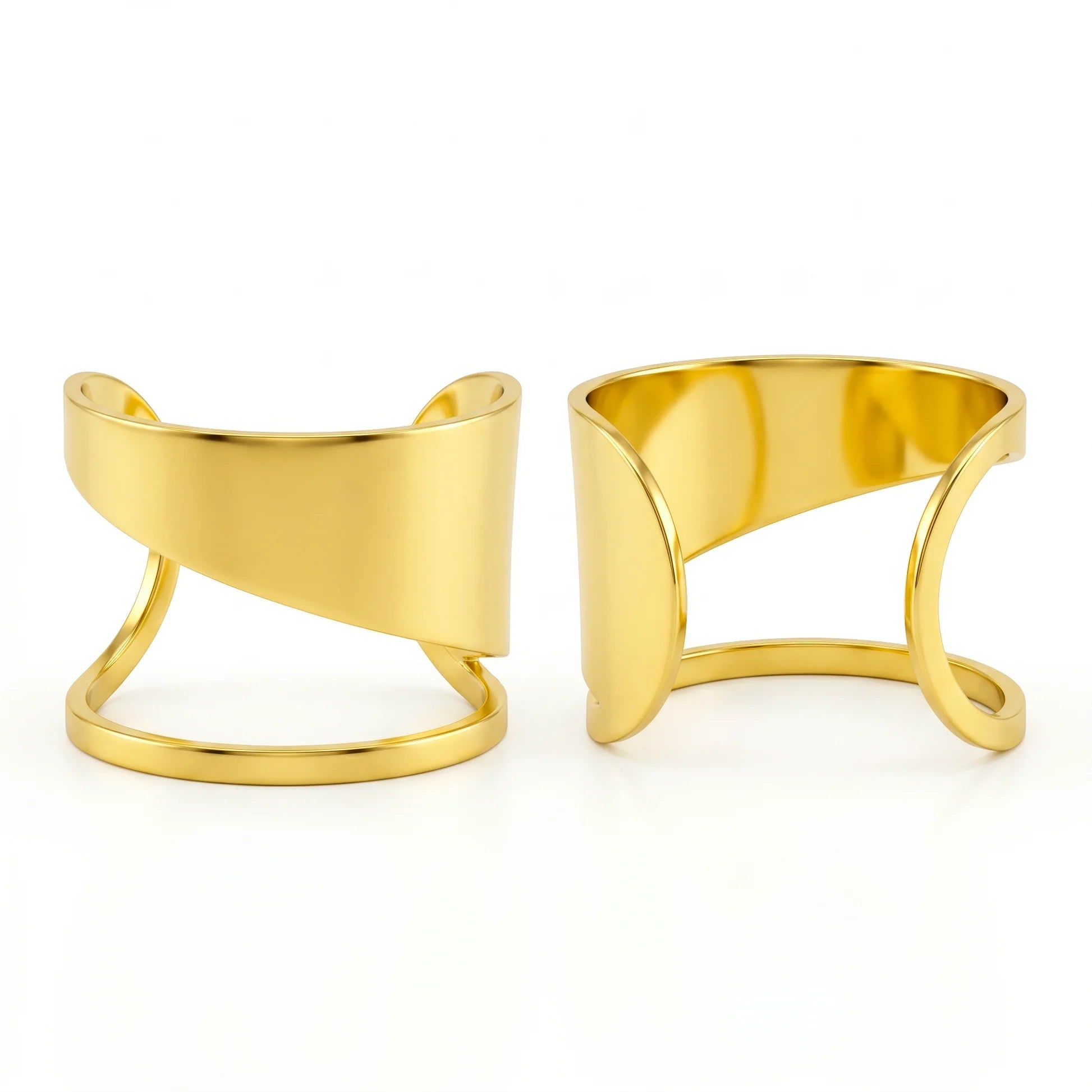 AYMI Ring Anti-Tarnish Sculptural Design (Adjustable Size)