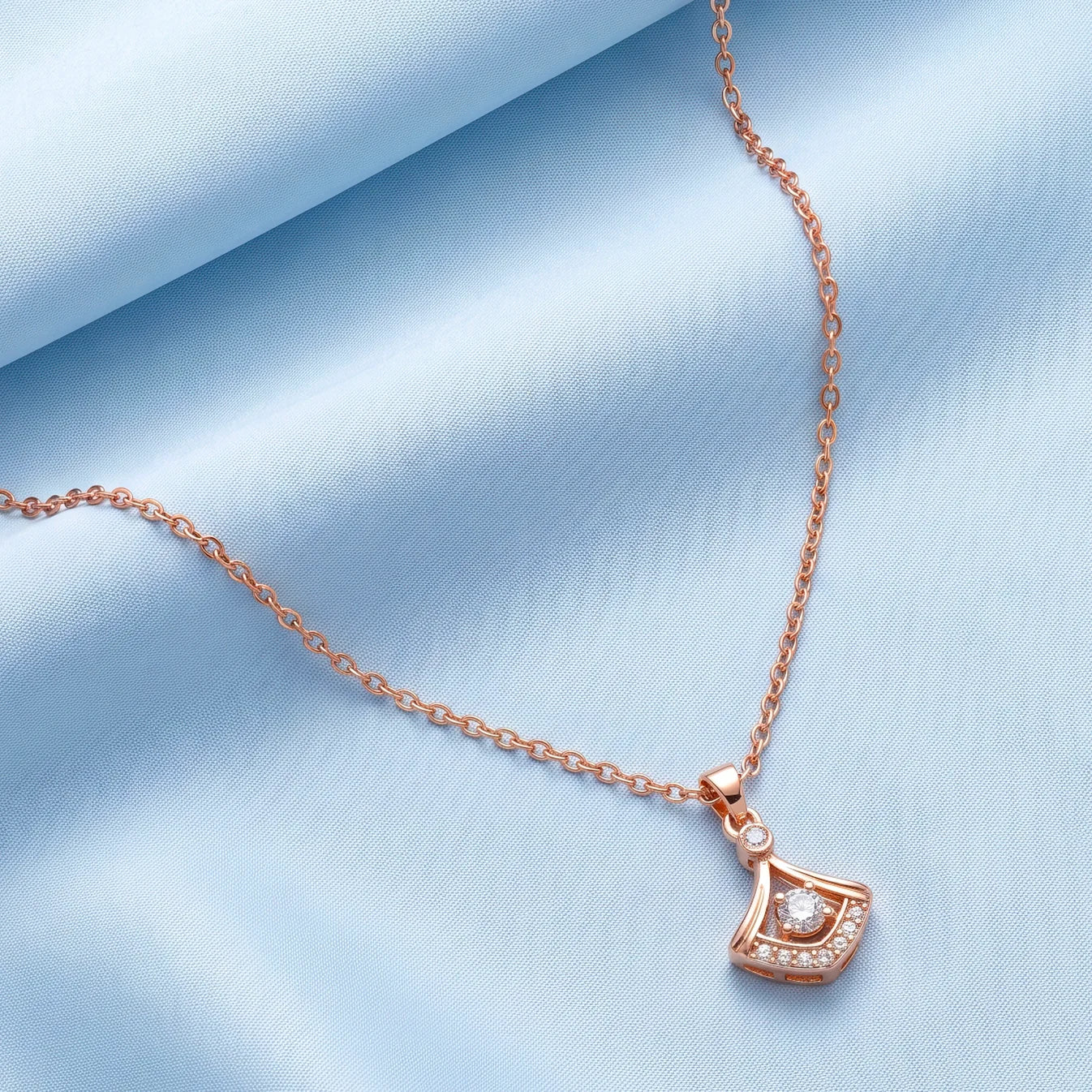 AYMI Necklace Anti-Tarnish Fan CZ Pendant