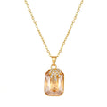 AYMI Necklace Anti-Tarnish Champagne Rectangle Pendant