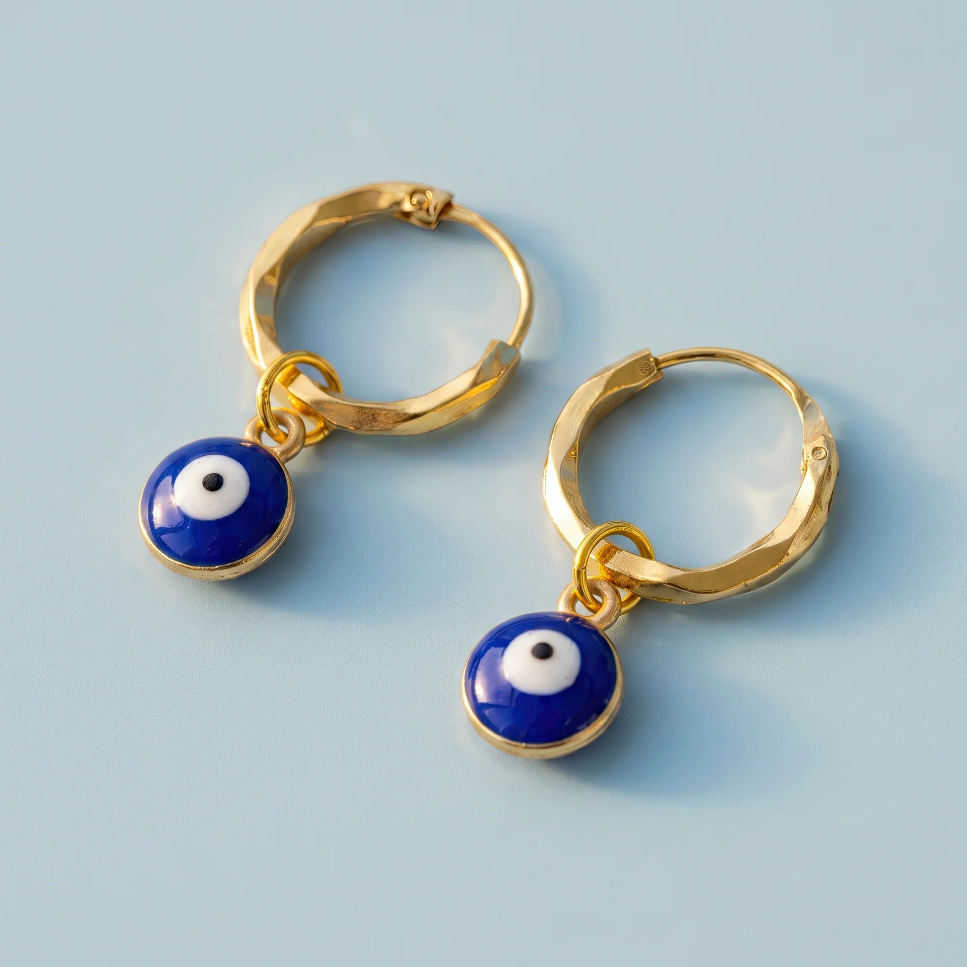 AYMI Earrings Anti-Tarnish Evil Eye Hoops