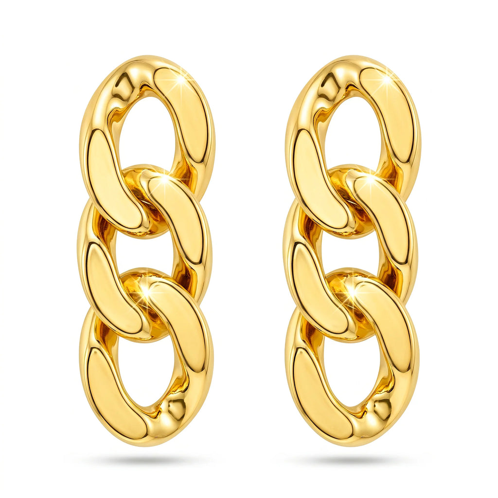 AYMI Earrings Cuban Link Dangles