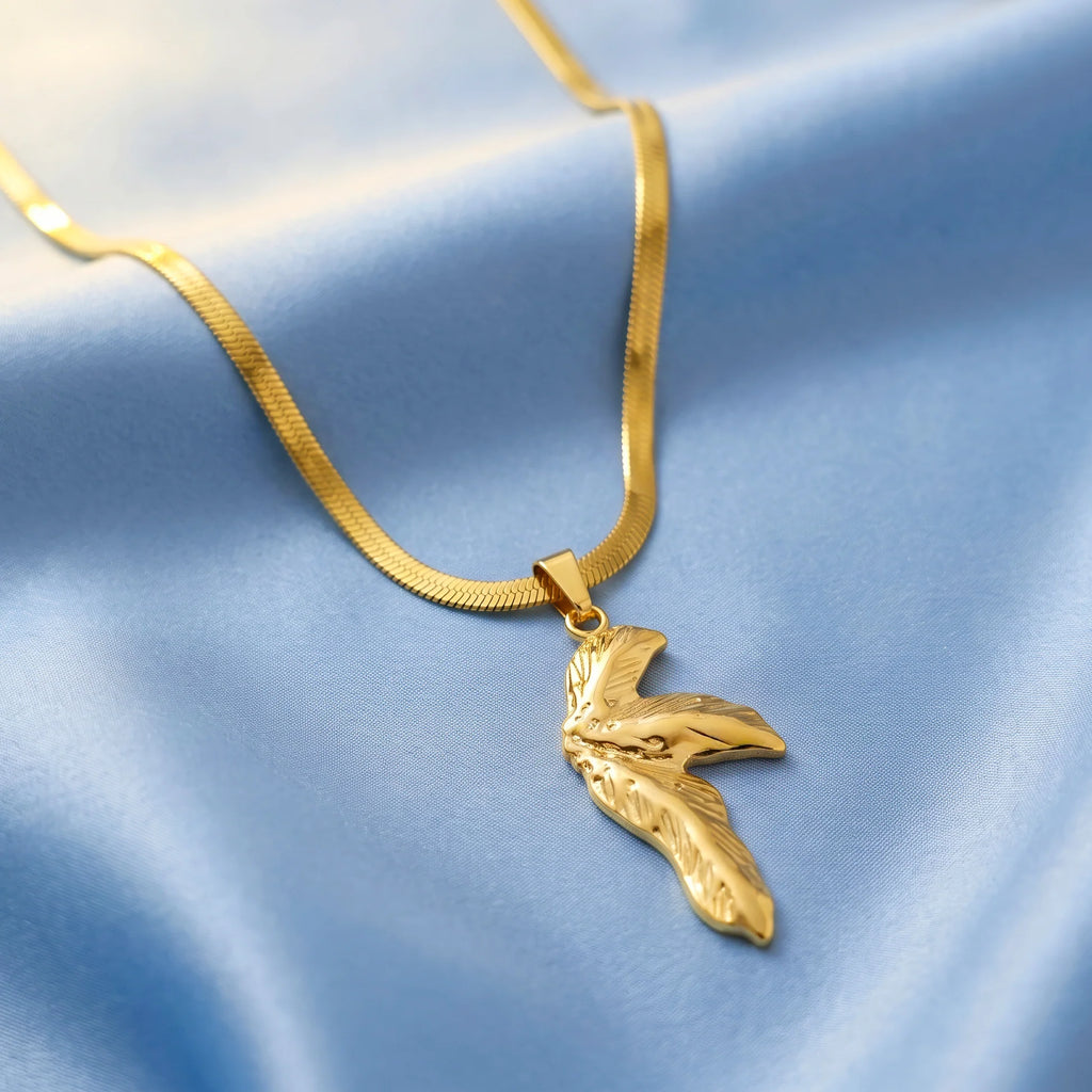 AYMI Necklace Anti-Tarnish Orchid Flower Pendant