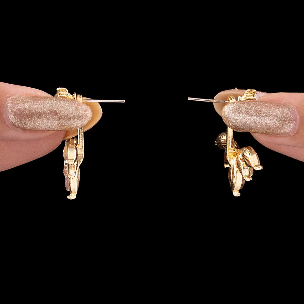 AYMI Earrings Anti-Tarnish Solitaire Designer Drop Studs