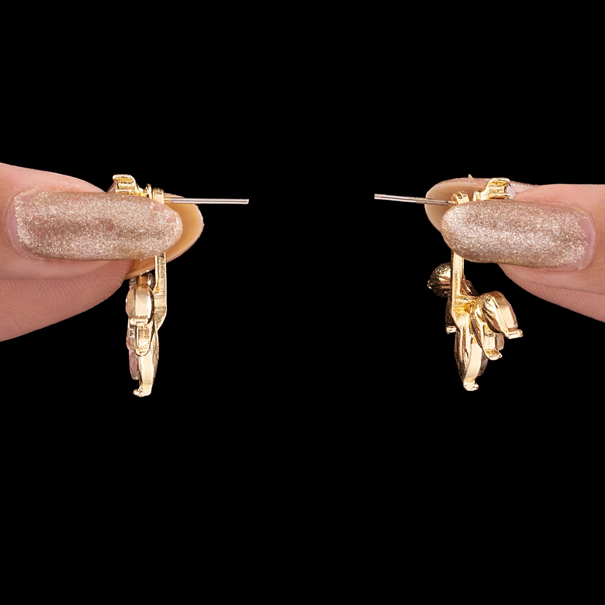 AYMI Earrings Anti-Tarnish Solitaire Designer Drop Studs