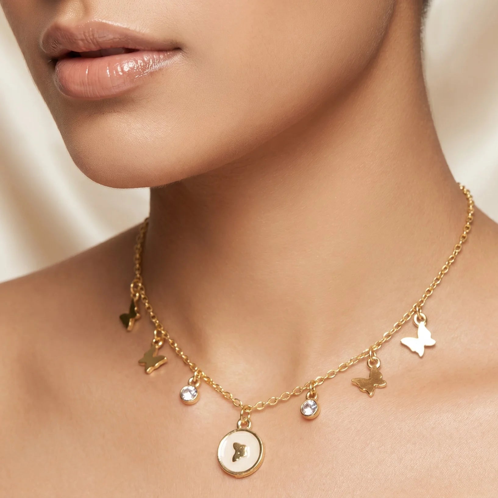 AYMI Necklace Anti-Tarnish Gold Plated Minimalist Set