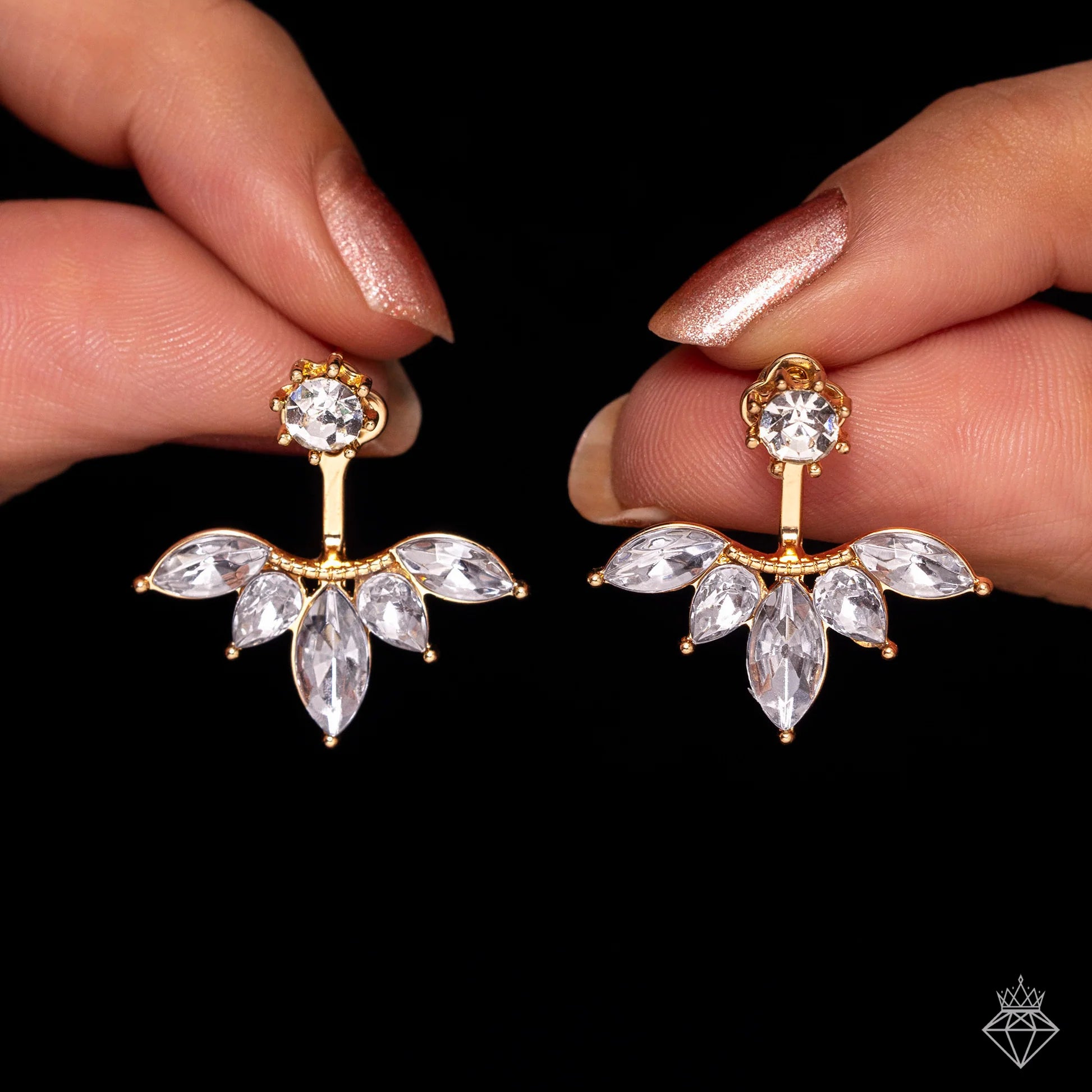 AYMI Earrings Anti-Tarnish Solitaire Designer Drop Studs