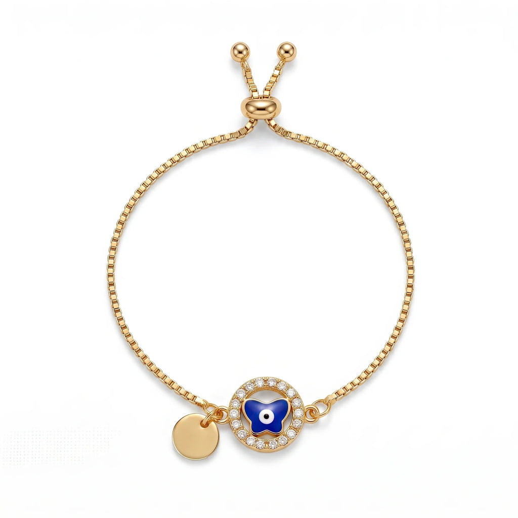 AYMI Bracelet Anti-Tarnish Evil Eye Butterfly (Adjustable Size)