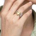 AYMI Ring Anti-Tarnish Floral Sunflower Band (Adjustable Size)