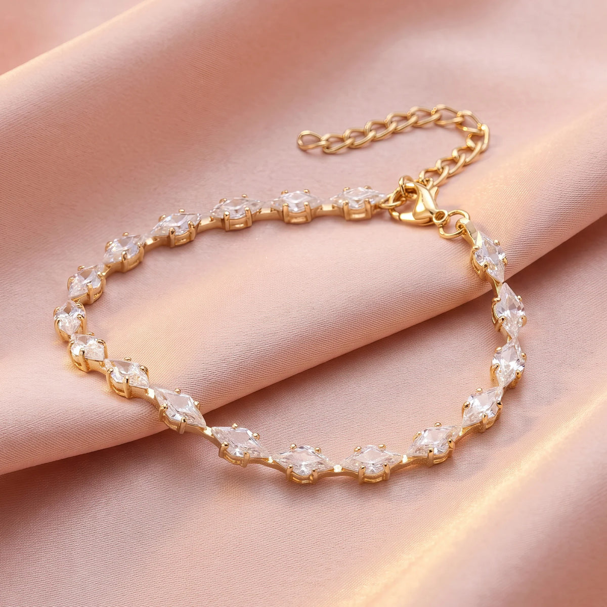 AYMI Radiant Marquise Anti-Tarnish Gold Bracelet