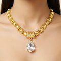 AYMI Necklace Anti-Tarnish
Gold Plated Crystal Set