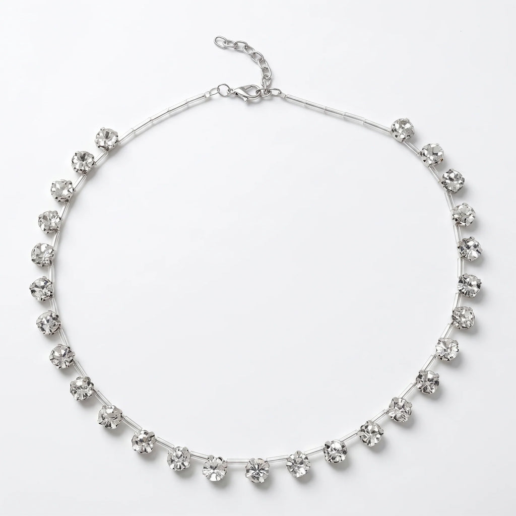 AYMI Necklace Anti-Tarnish Crystal Beaded Choker