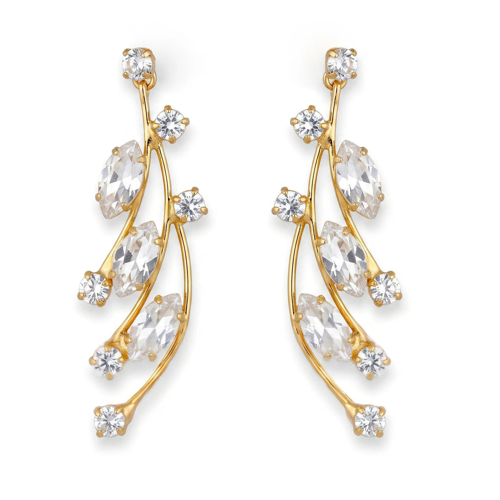 AYMI Earrings Anti-Tarnish Cascading Crystal Dangles