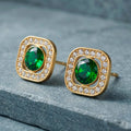 AYMI Earrings Anti-Tarnish
Emerald Square Studs