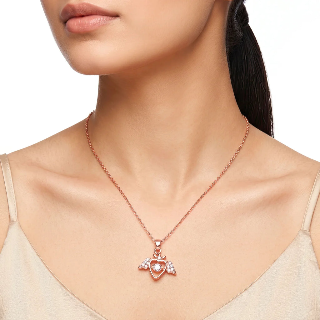 AYMI Necklace Anti-Tarnish Dancing Heart Pendant
