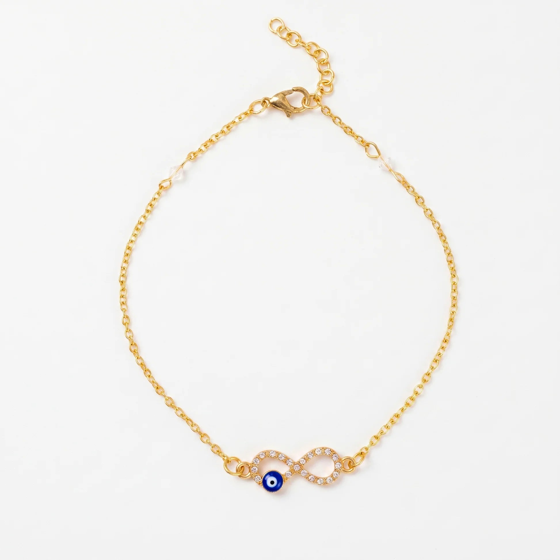 AYMI Anklet Anti-Tarnish Infinity Evil Eye Charm