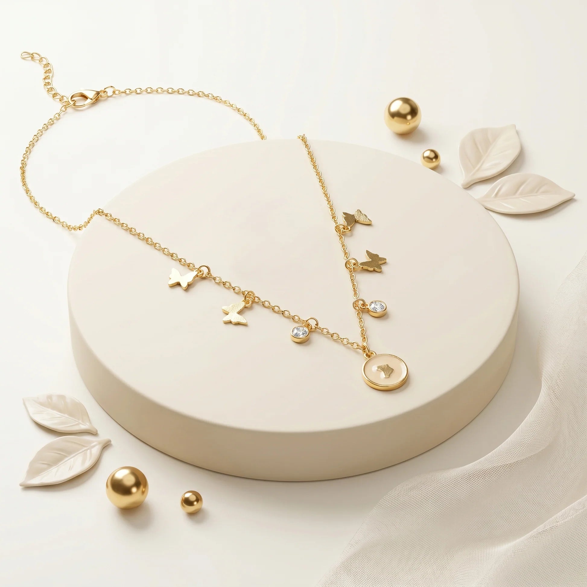 AYMI Necklace Anti-Tarnish Gold Plated Minimalist Set