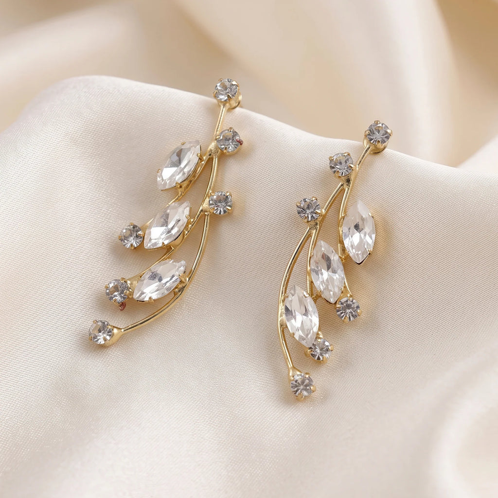 AYMI Earrings Anti-Tarnish Cascading Crystal Dangles