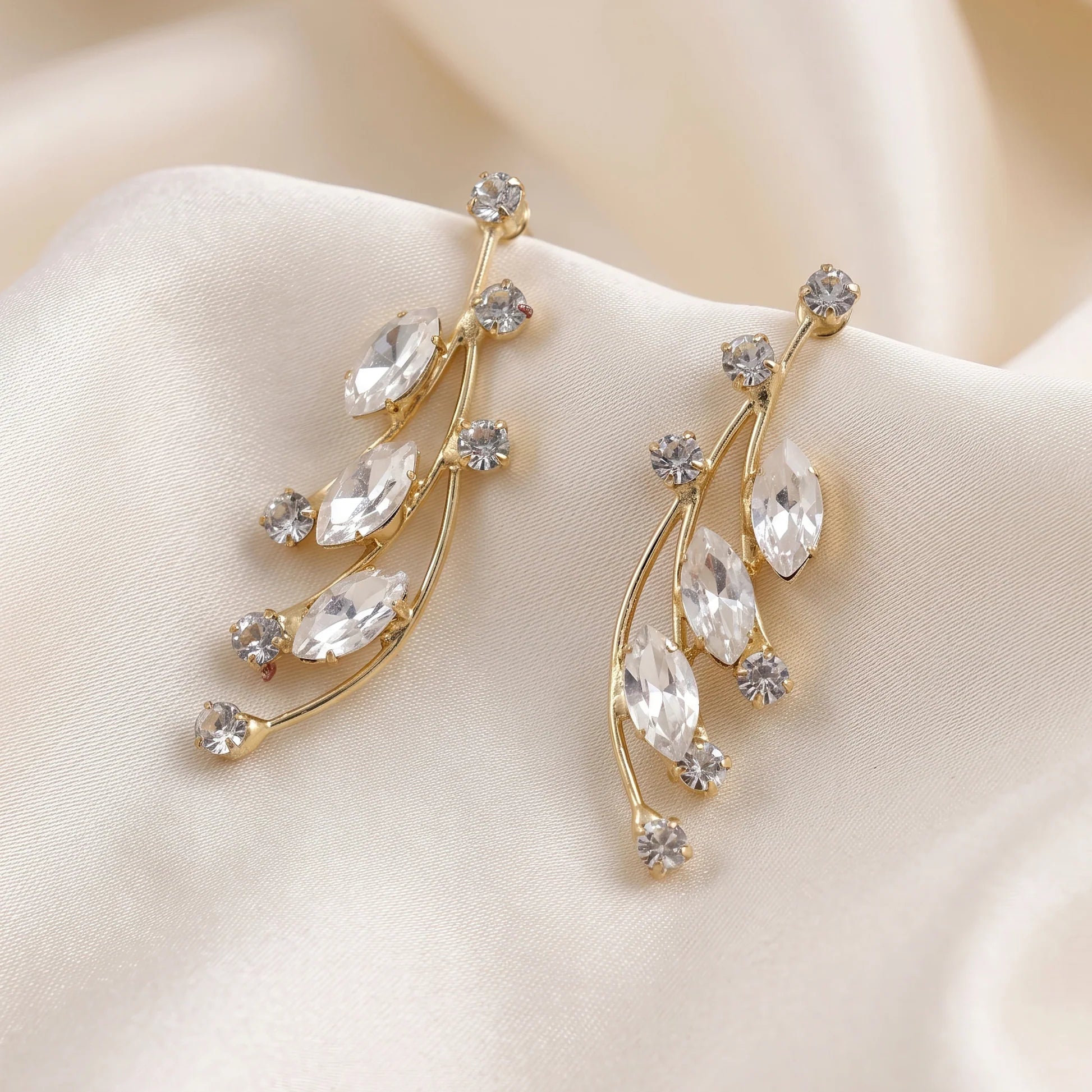 AYMI Earrings Anti-Tarnish Cascading Crystal Dangles