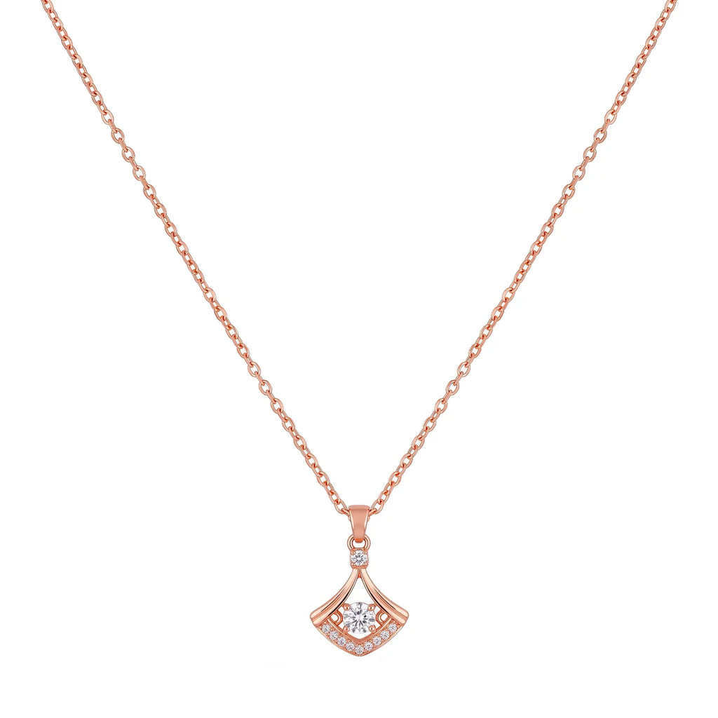 AYMI Necklace Anti-Tarnish Fan CZ Pendant
