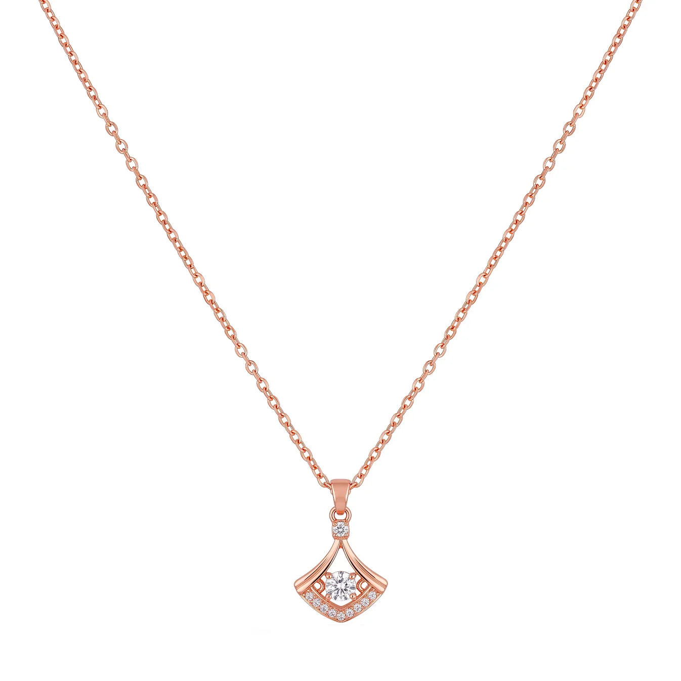 AYMI Necklace Anti-Tarnish Fan CZ Pendant