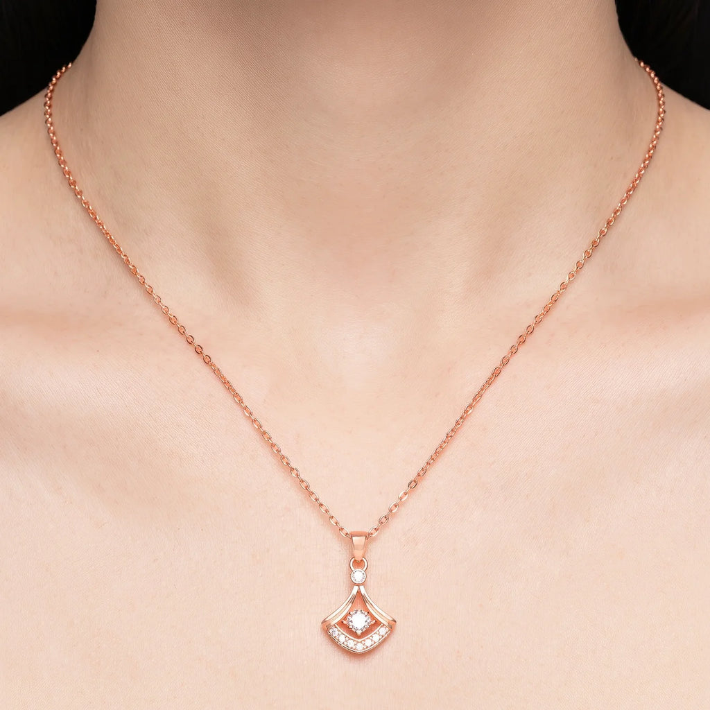 AYMI Necklace Anti-Tarnish Fan CZ Pendant