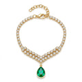 AYMI Bracelet Anti-Tarnish Green Charm Chain (Adjustable Size)