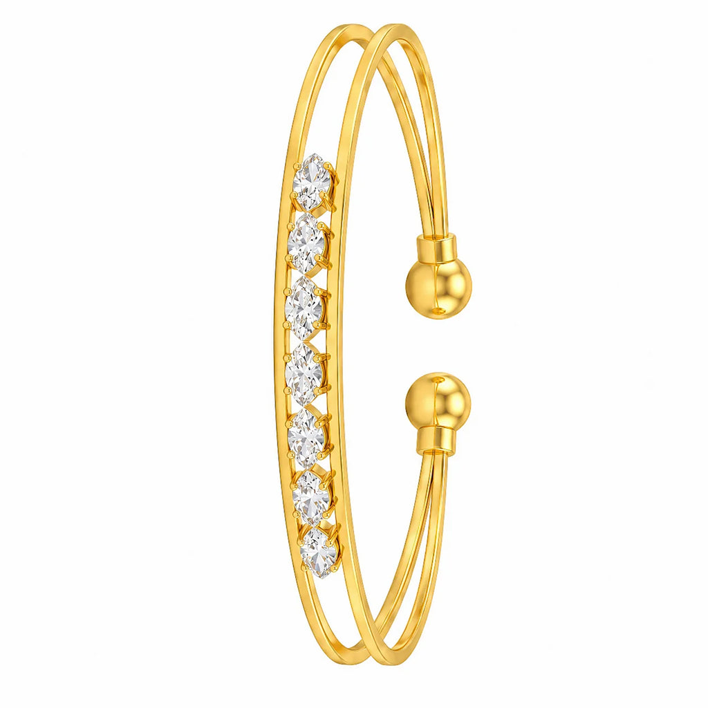 AYMI Bracelet Anti-Tarnish Oval
Crystal Cuff (Adjustable Size)