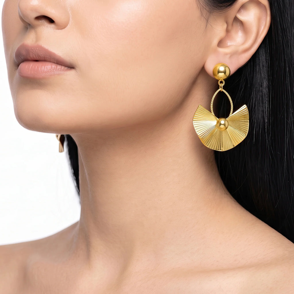 AYMI Earrings Anti-Tarnish Fan Drop Dangles