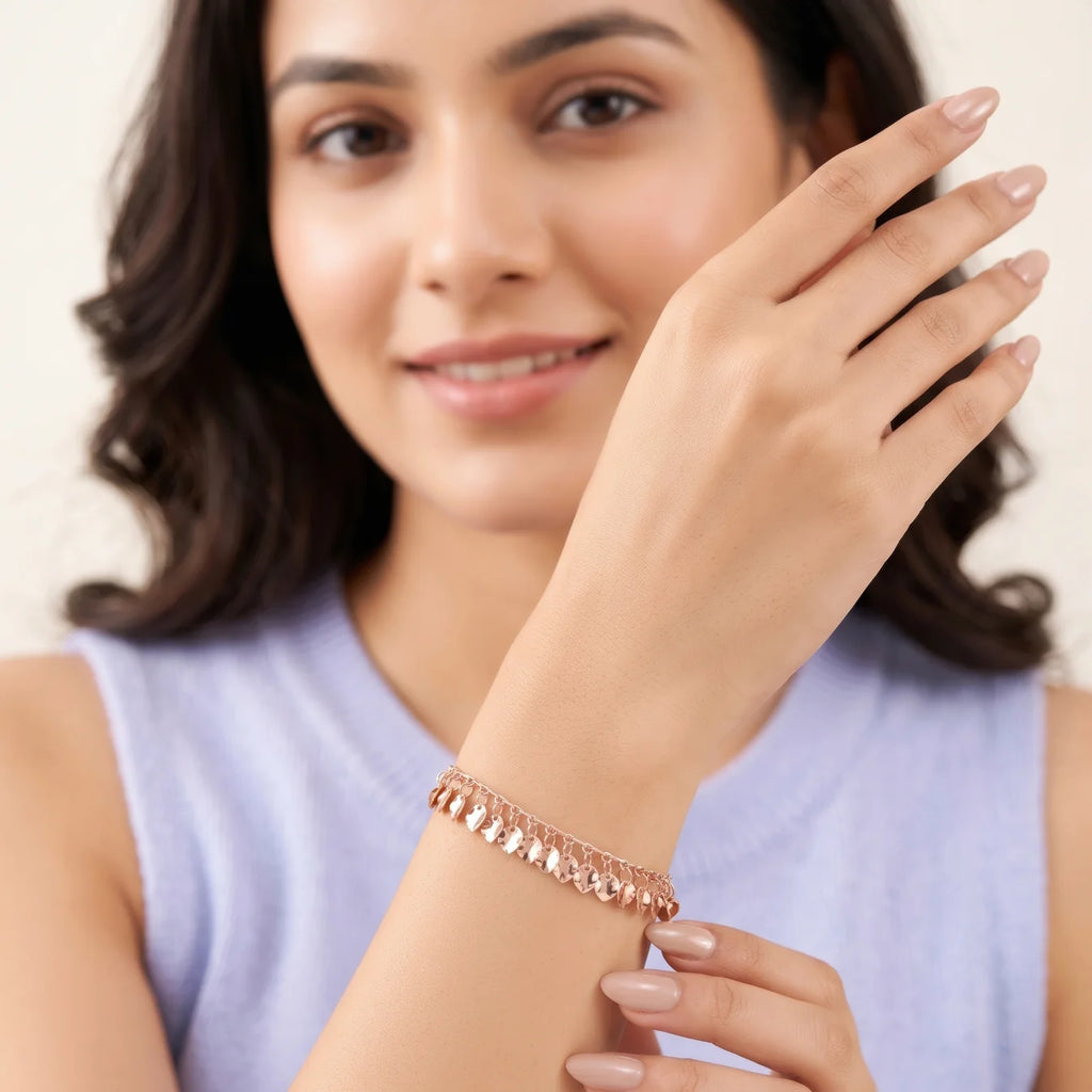 AYMI Bracelet Anti-Tarnish Coin Charm Chain (Adjustable Size)