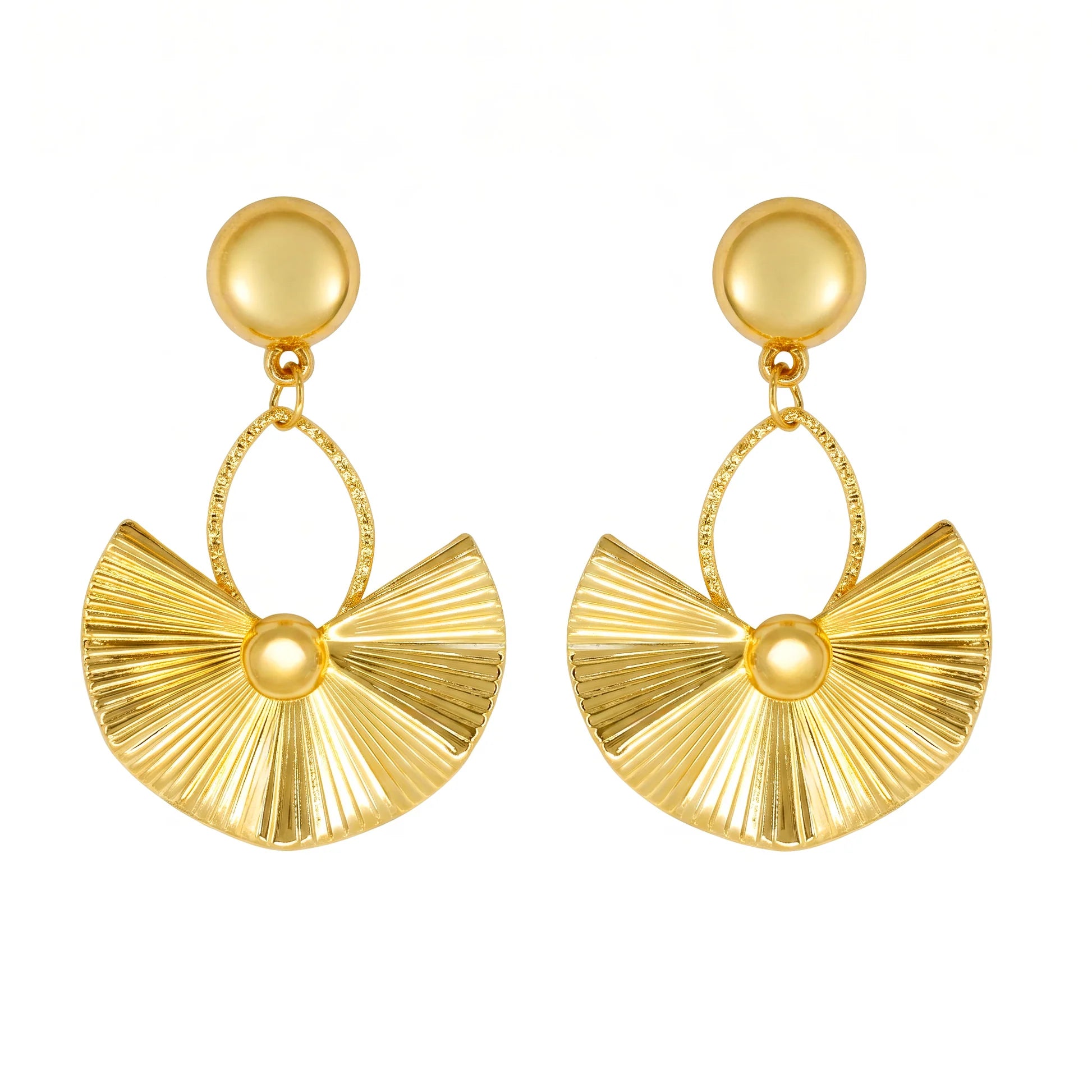 AYMI Earrings Anti-Tarnish Fan Drop Dangles