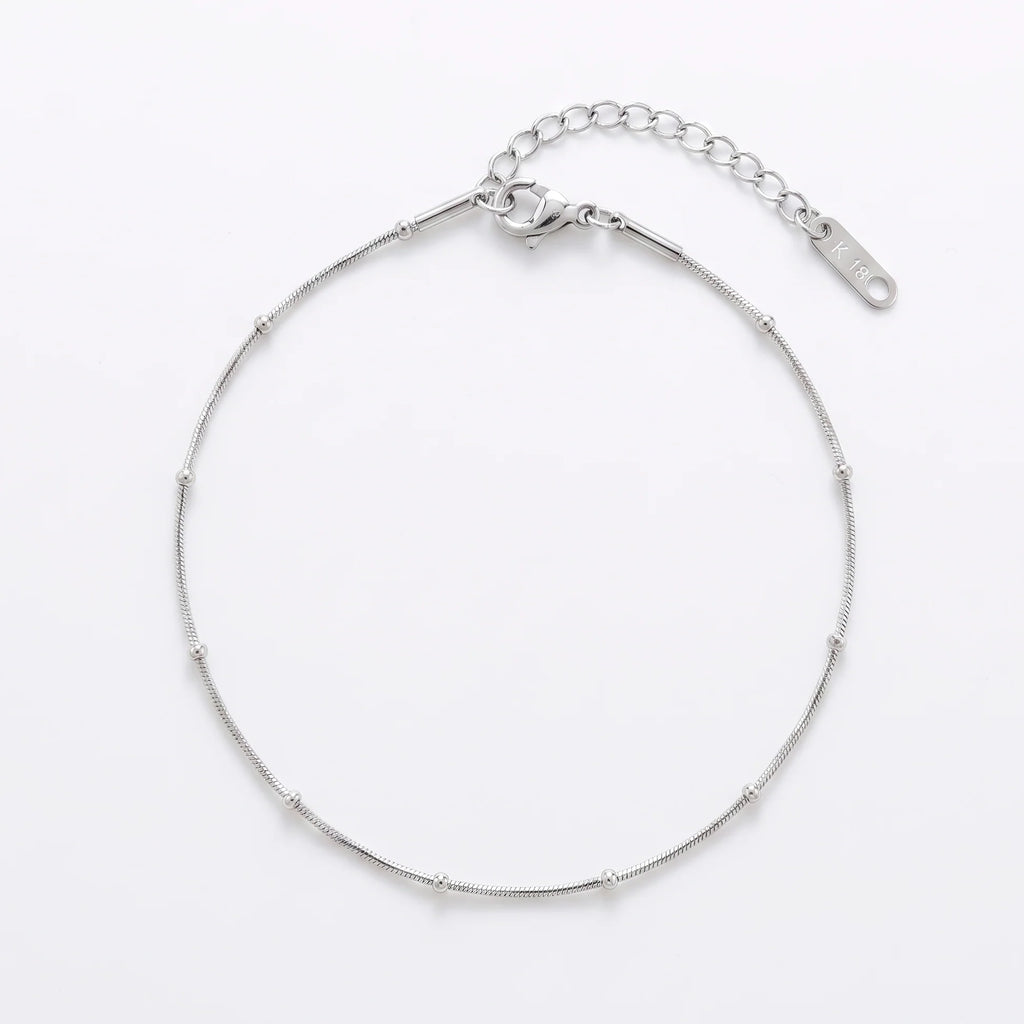 AYMI Anklet Anti-Tarnish Satellite Snake Chain