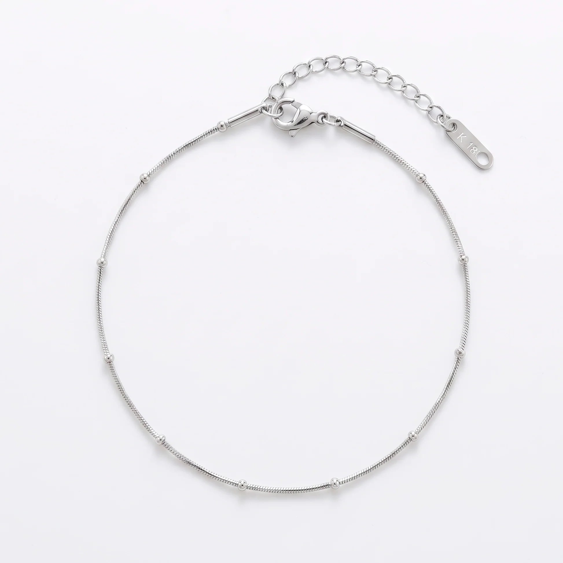 AYMI Anklet Anti-Tarnish Satellite Snake Chain