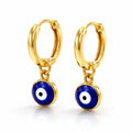 AYMI Earrings Anti-Tarnish Evil Eye Hoops