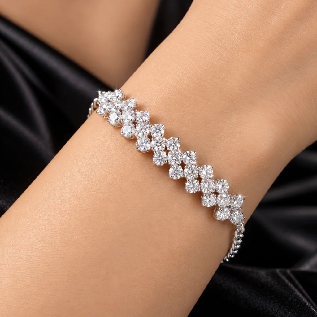 AYMI Bracelet Anti-Tarnish Floral
Crystals (Adjustable Size)
