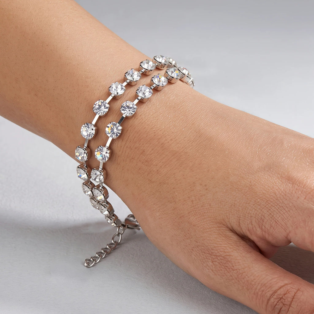 AYMI Bracelet Anti-Tarnish Crystal Beads (Adjustable Size)