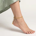 AYMI Anklet Anti-Tarnish Flat Snake Chain