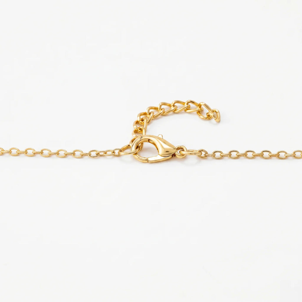 AYMI Necklace Anti-Tarnish Double Ring Pearl Chain