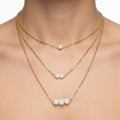 AYMI Necklace Anti-Tarnish Gold Plated Multilayered Pearls Set