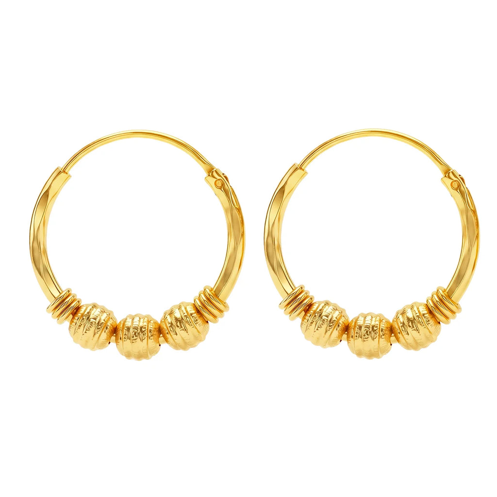 AYMI Earrings Anti-Tarnish Gold
Plated Beaded Wire