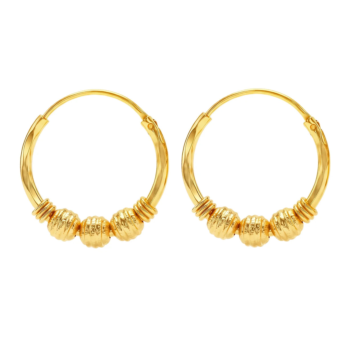 AYMI Earrings Anti-Tarnish Gold
Plated Beaded Wire