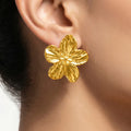 AYMI Exotic Flower Anti-Tarnish Stud Earrings
