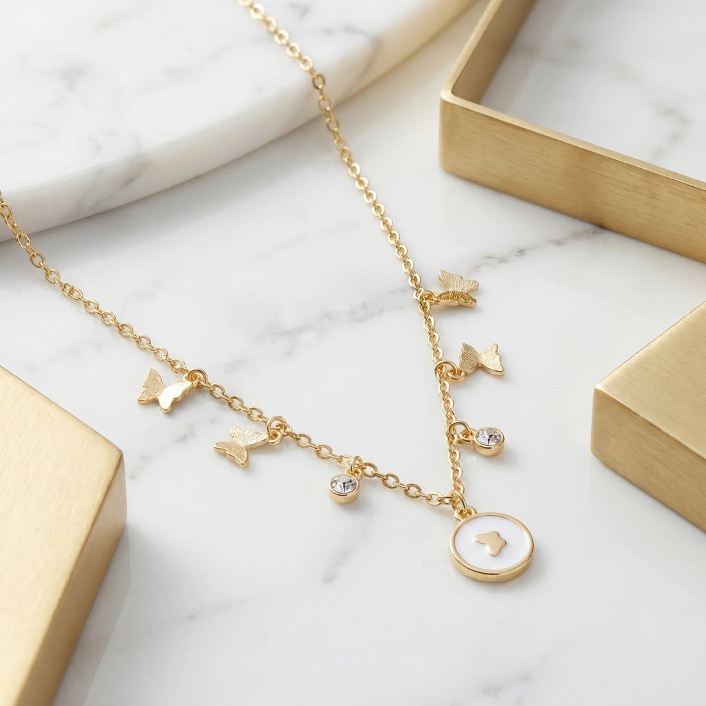 AYMI Necklace Anti-Tarnish Gold Plated Minimalist Set