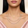 AYMI Necklace Anti-Tarnish Gold Plated American Diamonds Set