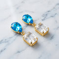 AYMI Earrings Anti-Tarnish
Aquamarine Crystal Dangles